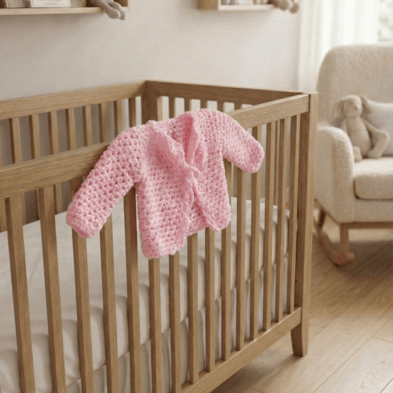 סריג פתית לתינוקת שנולדה בעבודה יד