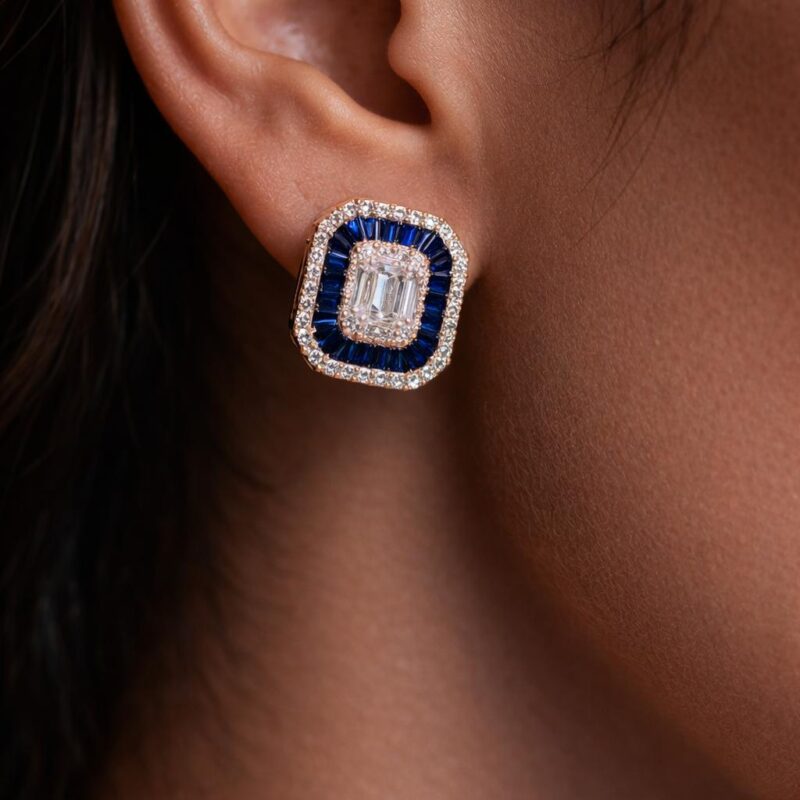 עגילי יסמין כחול