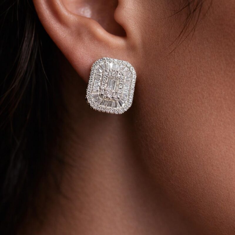 עגילי יסמין יהלום