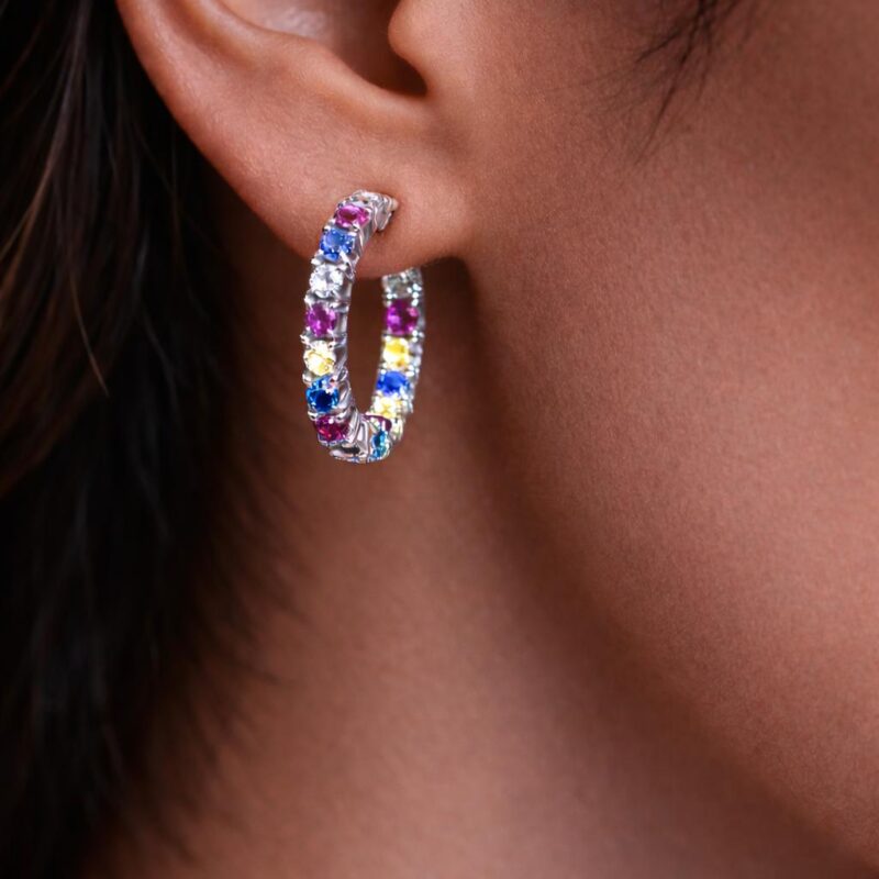 עגיל חישוק צבעוני